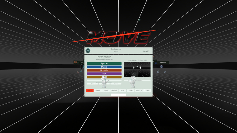 MOVE lobby in the Monochrome room